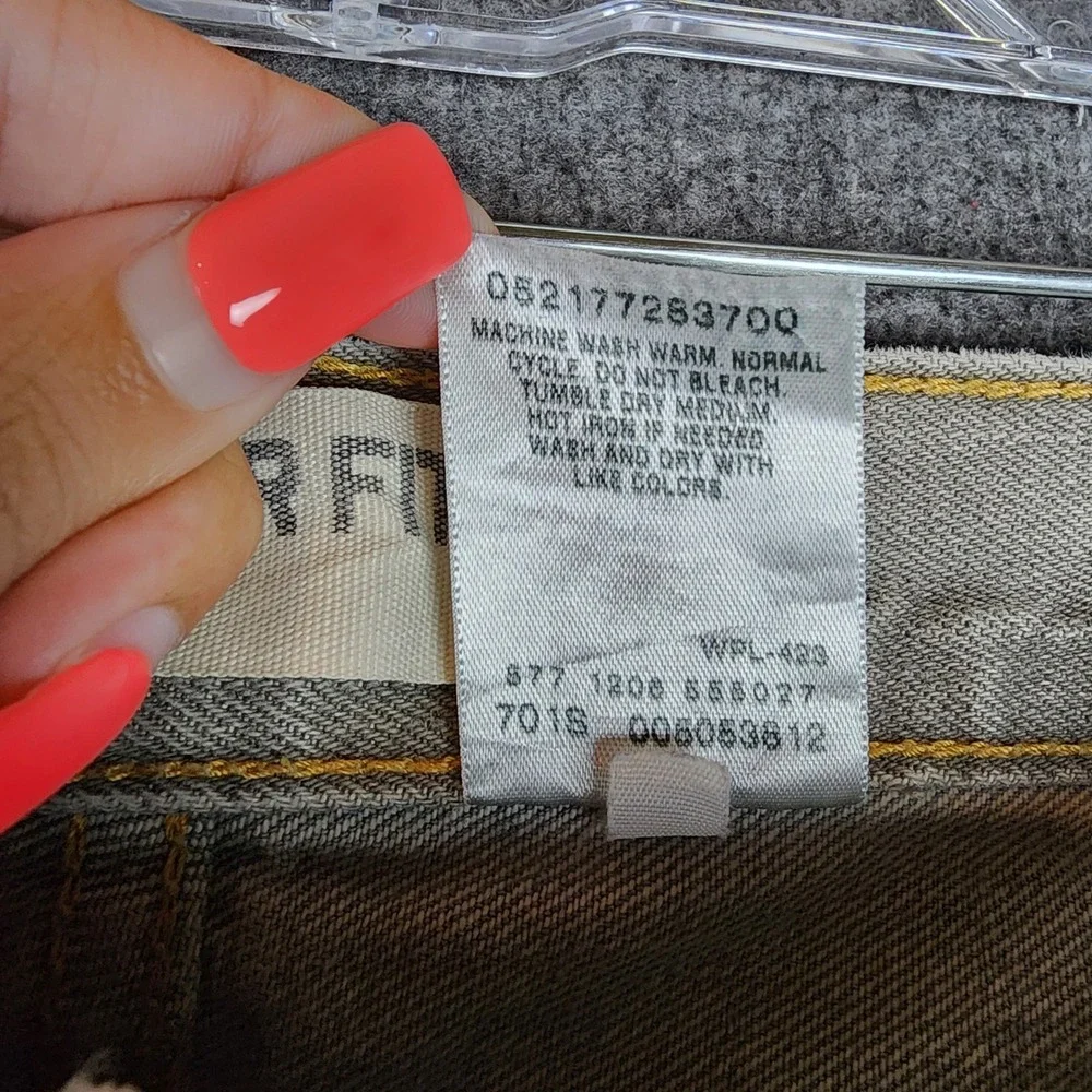 Levi's Jeans Mens 34x34 505 Regular Fit Gray Straight Leg Denim 2006 Vintage